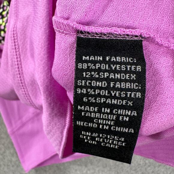 Jofit Wide Strap Crossover Back Active Top Women's Small Purple Green Shelf Bra - Picture 7 of 9